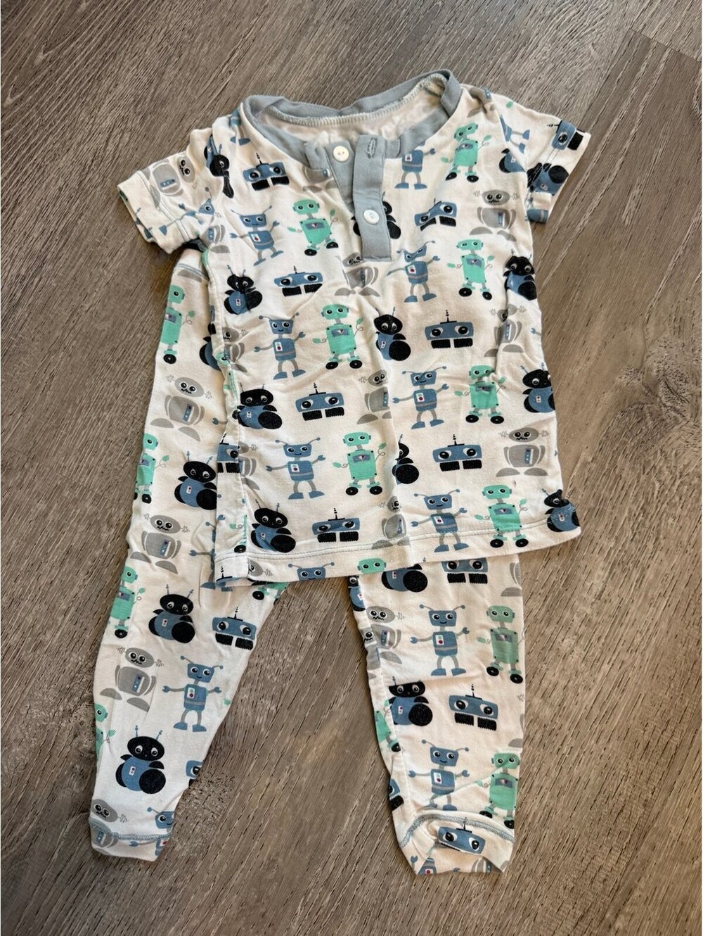 KicKee Pants, Short Sleeve & Pants Robot Sleeper Set